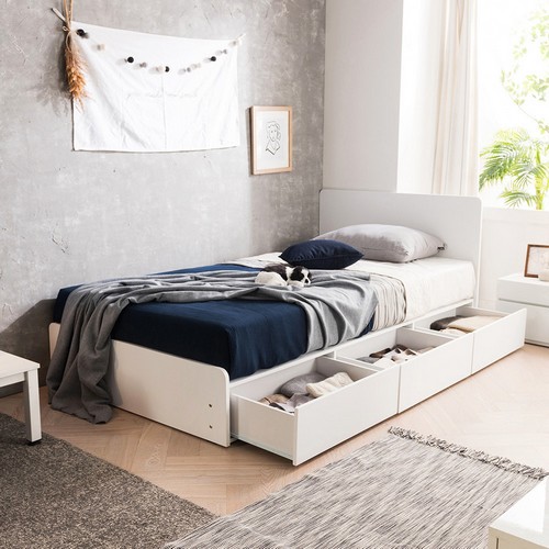 장인가구 토리노 헤드형 서랍 침대 S