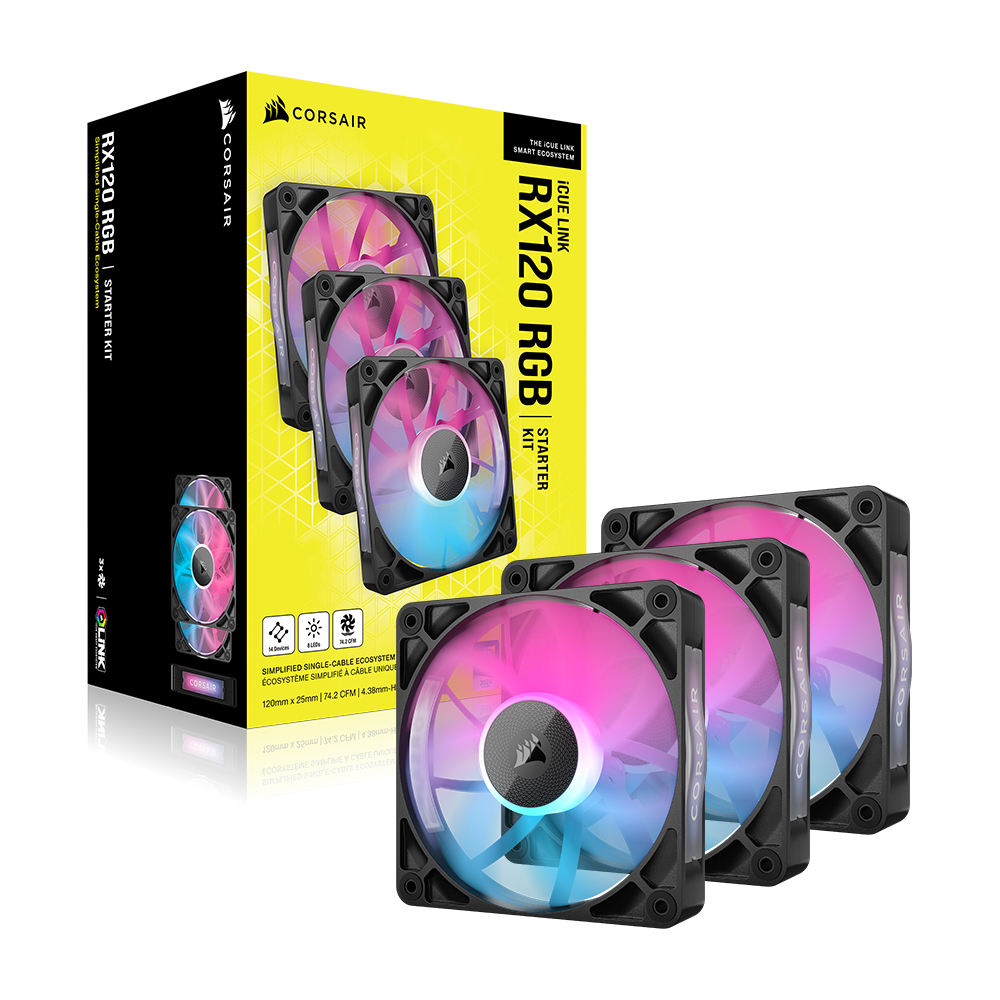 CORSAIR iCUE LINK RX120 RGB STARTER KIT