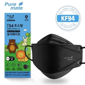 퓨어메이트 뉴브리지 KF94 블랙 마스크 초소형 50매 /KF94필터마스크/초소형마스크/어린이마스크