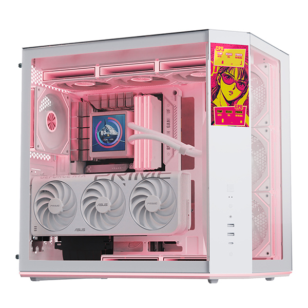 앱코 UD51L 엑시드 LCD 강화유리 ARGB BTF (화이트)_이미지