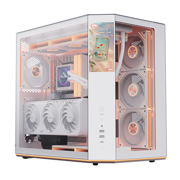 앱코 UD51L 엑시드 LCD 강화유리 ARGB BTF (화이트)_이미지
