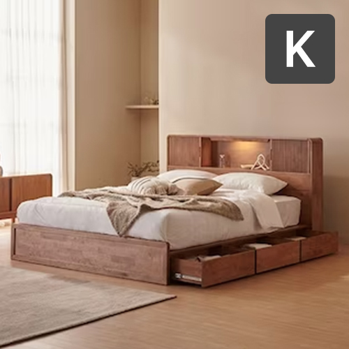 잉글랜더 바스토 원목 수납 LED침대 K (Sweet필로우탑포켓)_이미지