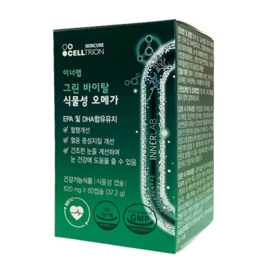 이너랩 그린 바이탈 식물성 오메가 60캡슐이미지입니다. 누르면 해당 게시물로 새창이동합니다.