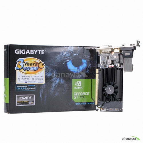GIGABYTE 지포스 GT720 UD2 D3 1GB 미니미_이미지