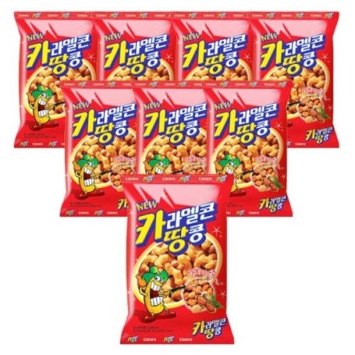 크라운제과 카라멜콘 땅콩 72g (8개)
