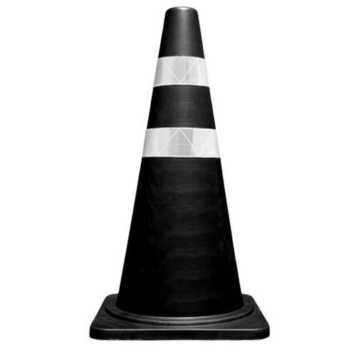 동광세이프티 검정색 고무형 라바콘 (4개)_이미지