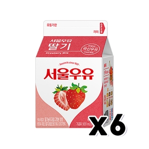 서울우유 딸기우유 300ml (6개)