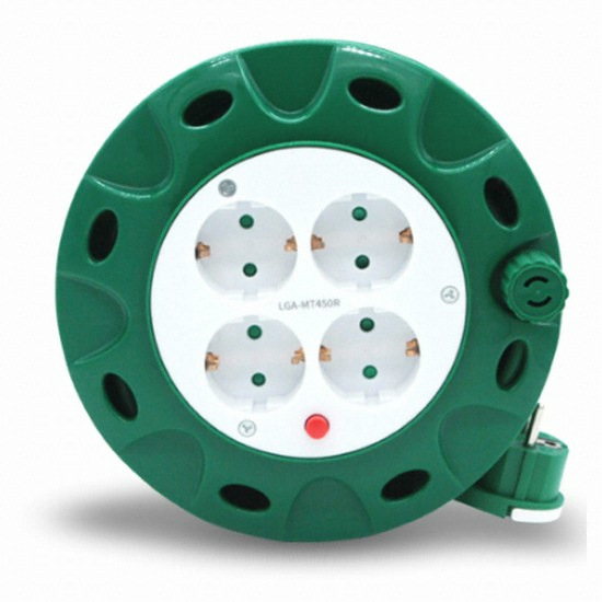 4구 캠핑용 코드릴선 그린