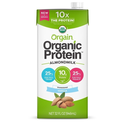 [불명] 올게인 오가닉 프로틴 아몬드 밀크 무가당 946ml 6개입 바닐라 Orgain Organic Plant Based Prot.._이미지