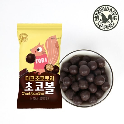 산과들에 다크초코토리 초코볼 초콜릿과자/간식 15g (50봉)_이미지