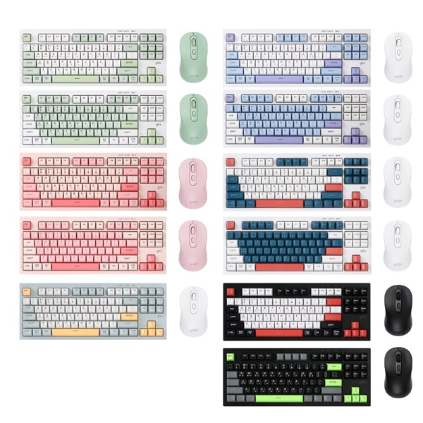 지클릭커 OFFICEPRO WMK90 사일런스 M 87 무선 키보드 마우스 세트 (Greenwich, RC2)_이미지