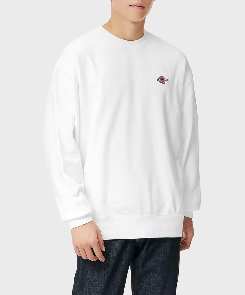 디키즈 프렌치 테리 릴렉스드 스몰 자수 로고 크루넥 White 2760744