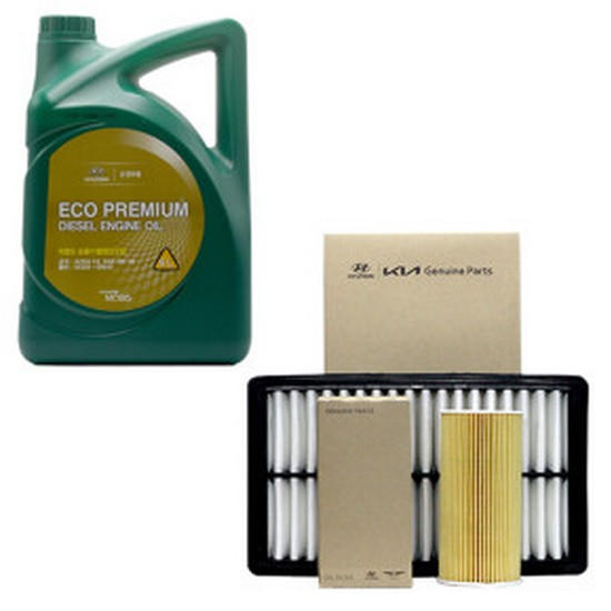 현대모비스 에코 프리미엄 디젤 0W30 6L + 순정필터 기아 카니발KA4 디젤