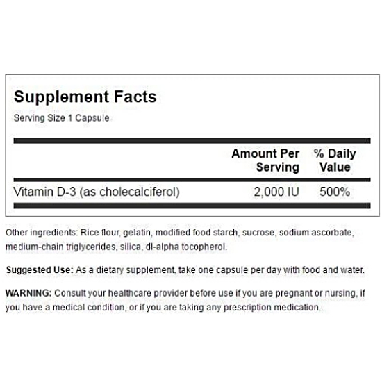 스완슨 비타민 D3 2000IU 250정 (2개)_이미지