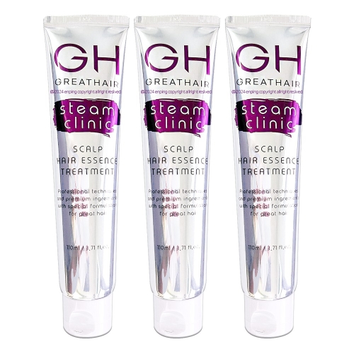 GH 그레이트헤어 스팀 클리닉 스칼프 헤어에센스 트리트먼트 110ml (3개)_이미지