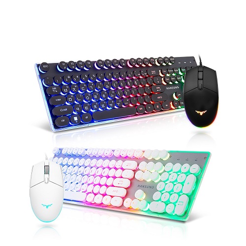 �Ѽ���ǻ�� MKM200 RAINBOW ���൹ Ű���� ���콺 ��Ʈ