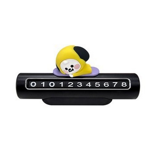 라인프렌즈 BT21 베이비 차량용 피규어 주차번호판 치미 CHIMMY