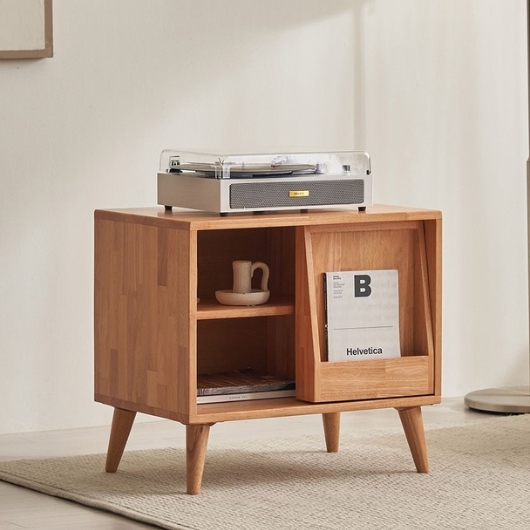 핀란디아 오르겐 원목 2단 책꽂이 협탁 600