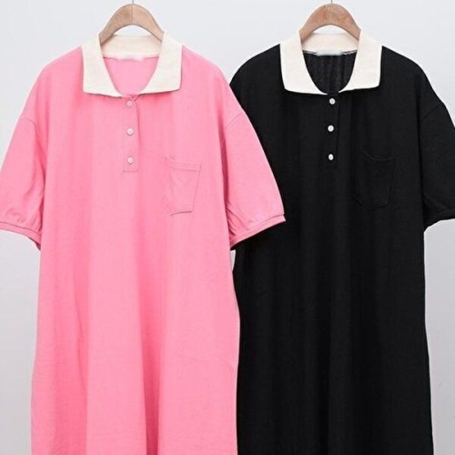 셀러허브 PK 포켓 카라 원피스 306P601S 빅사이즈 여성의류