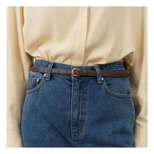 던스트 D-BUCKLE THIN LEATHER BELT_UDBE4E207W2 322570Moony_이미지