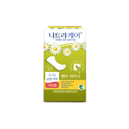 나트라케어 내추럴 커브형 팬티라이너 30개 (5팩(150개))_이미지