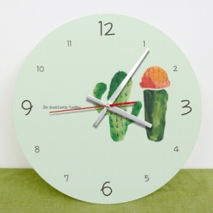 꾸밈 cm441-행복가득선인장_인테리어벽시계