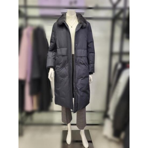 세이브존03 안감레빗 밍크 여성패딩 구스다운 롱코트 AG-HY92630-1