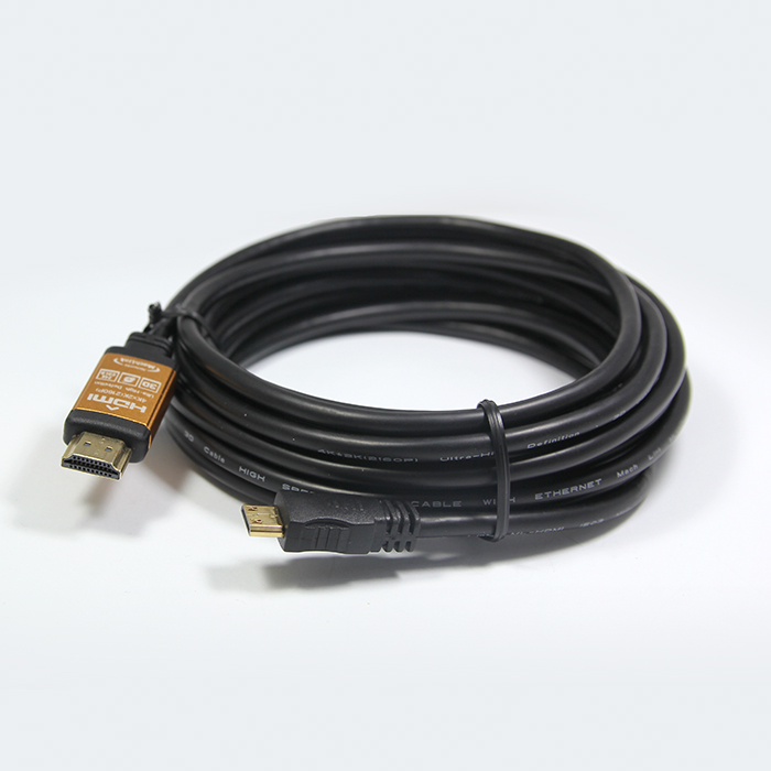 마하링크 Ultra HDMI to MINI HDMI Ver2.0 골드 케이블 (ML-H2M030, 3m)_이미지