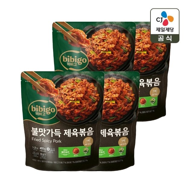 CJ제일제당 비비고 불맛가득 제육볶음 400g (4개)_이미지