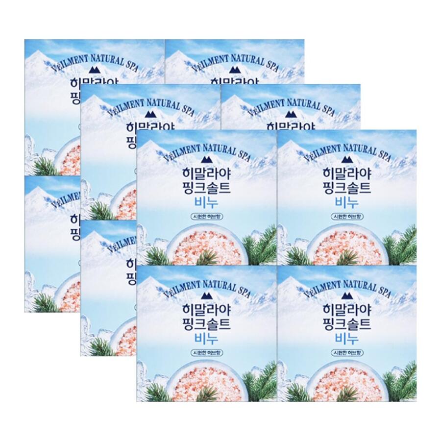 온더바디 벨먼 내추럴 스파 히말라야 핑크솔트 비누 시원한 허브향 90g (12개)_이미지