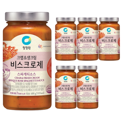 청정원 비스크 로제 스파게티소스 600g (6개)_이미지