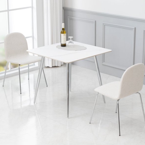 공간미가구 헤이즈 세라믹 사각 식탁 800 (빌리의자2개)
