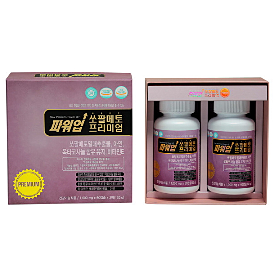 파워업 쏘팔메토 프리미엄 60캡슐 2개입 세트