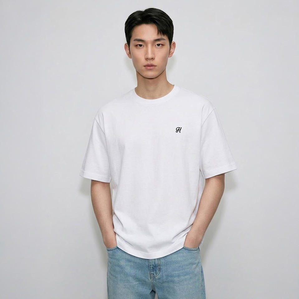 행텐 틴즈 남성 로고 디지털 프린트 그래픽 반팔 티셔츠_001 10570-031-421-31_이미지