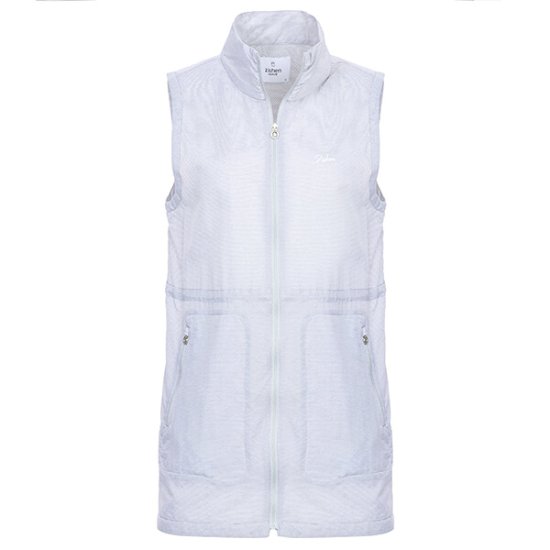 위비스 지센 여성 스트라이프 집업 베스트 LSVTK362_GR