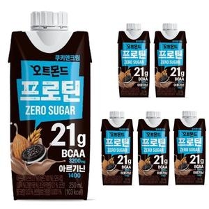 롯데칠성음료 오트몬드 프로틴 쿠키앤크림 제로슈거 250ml (6개)_이미지