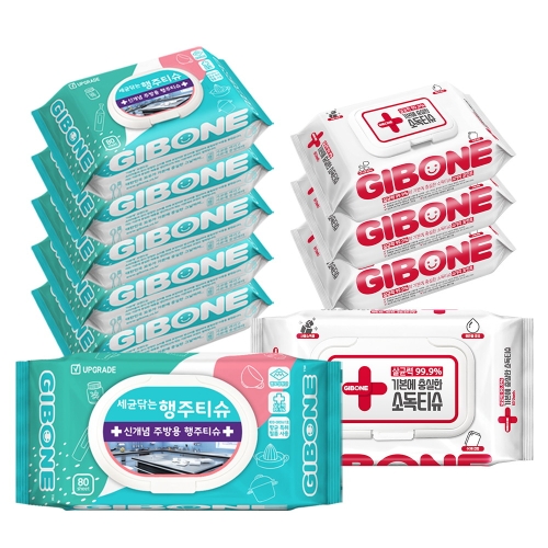 세균닦는 행주티슈 6팩 + 소독티슈 4팩