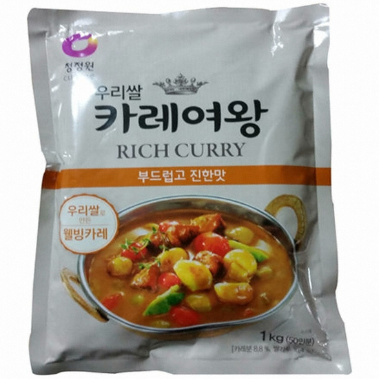 대상 청정원 카레여왕 우리쌀 부드럽고 진한맛 1kg (2개)