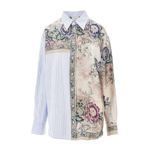 피에르루이마샤 믹스 패턴 플로럴 스트라이프 셔츠 ALOMHI CML11873 517862 101_이미지