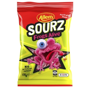 알렌스 프로그 얼라이브 사워즈 170g 4팩 Allens Frog Alive Sourz 170g