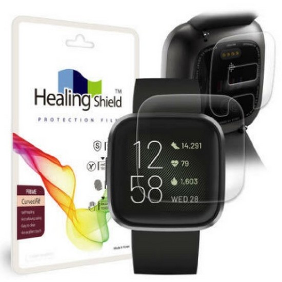 핏빗 버사2 프라임 고광택 액정보호필름 2매+심박센서 2매