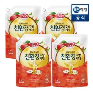 적립 발효식초 담은 주방세제 사과향 1.2 리필 4개