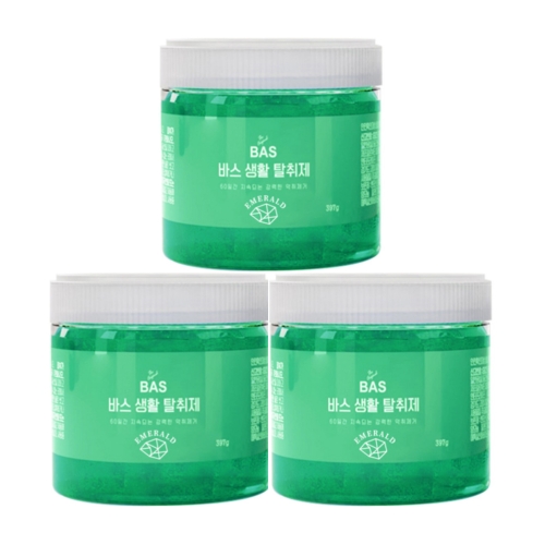바스 BAS 탈취제 에메랄드 민트향 397g (3개)_이미지