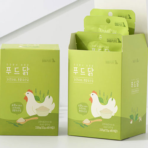 도그퓨어 ㅤ푸드닭 통살간식 차전자피&혼합유산균 22g (10개)_이미지