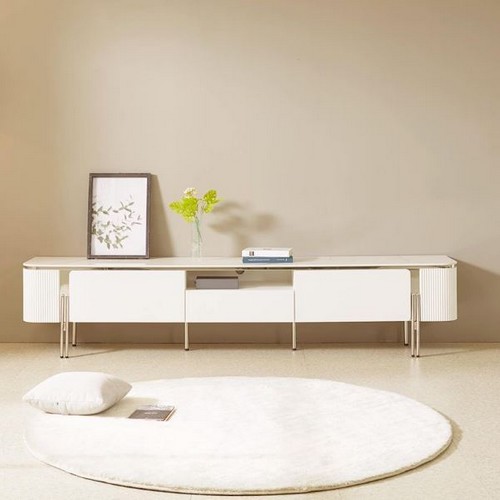 리고 실버 템바보드 세라믹 거실장 티비다이 TV 수납장 2200