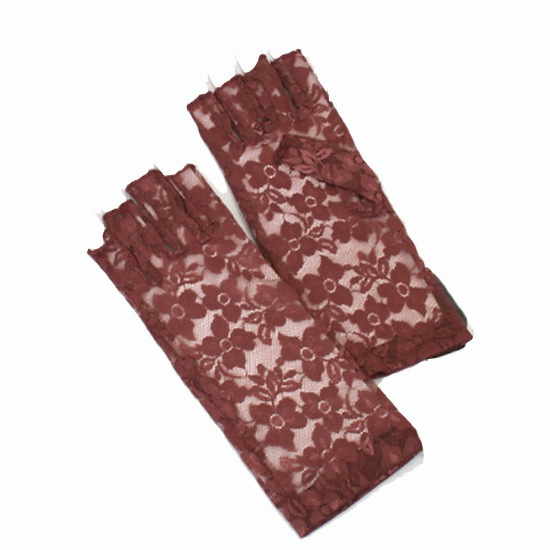 니나스파리 UV차단 꽃레이스 손가락장갑 8SH140