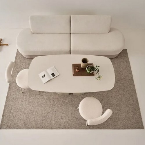 가닉 리빙다이닝 일자형 패브릭 소파 3인용