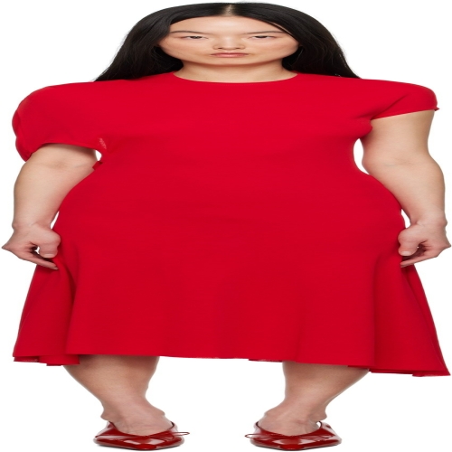 자크뮈스 레드 라 크루아제르 더 살레르노 미디 드레스 24H243DR193-1026_이미지