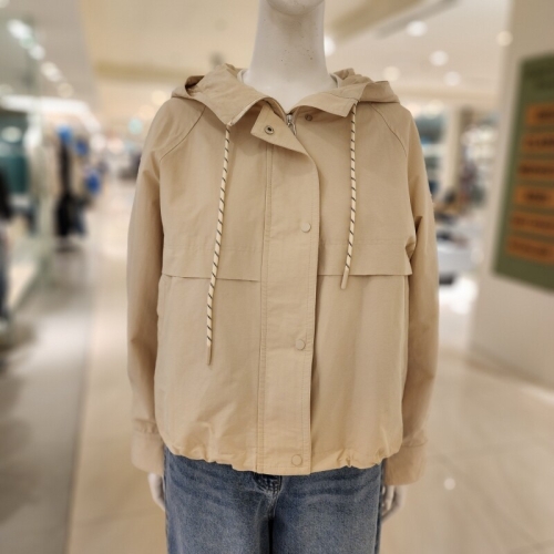 플라스틱아일랜드 여성 배색 스트링 후드 점퍼 PS1WZ281_이미지