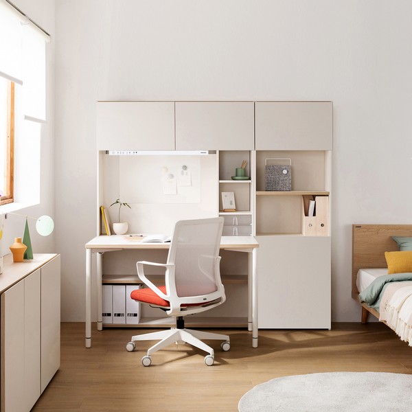 하움 오브제 5단 학생 책상세트+도어+삼성조명